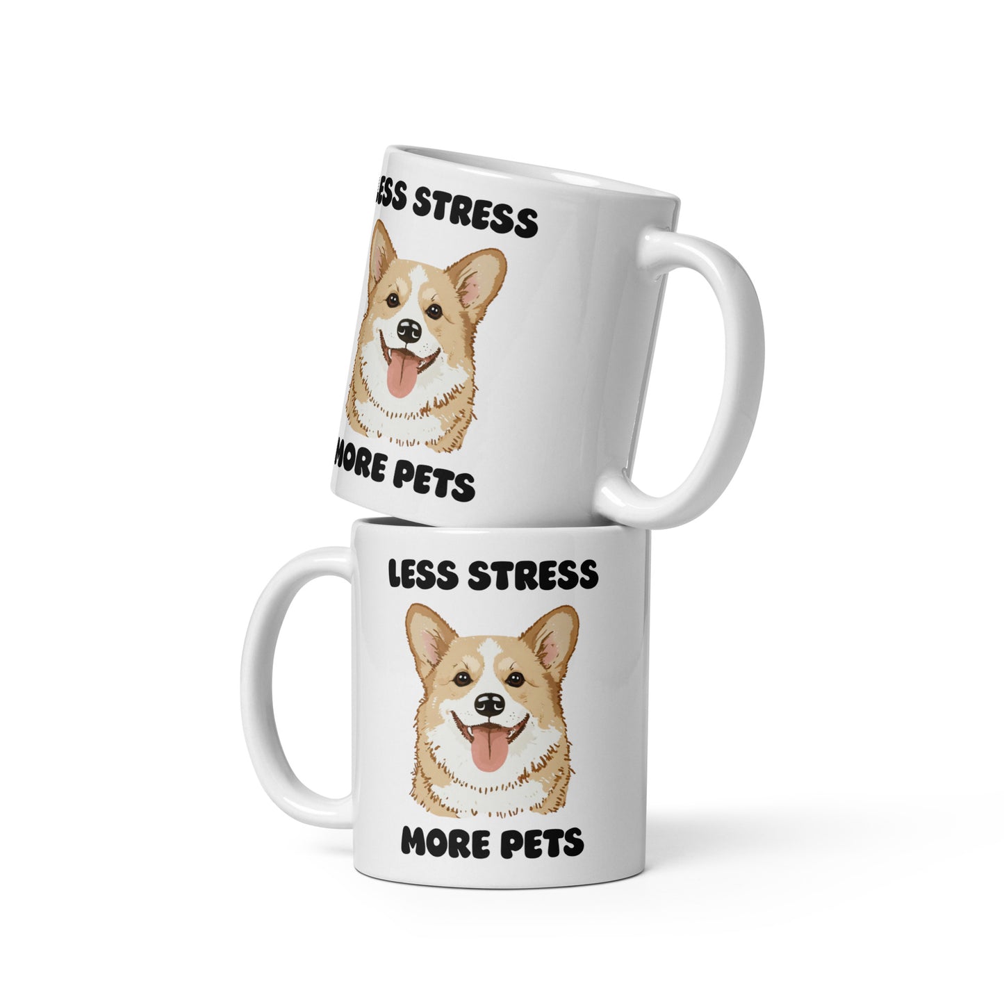Less Stress, More Pets Corgi Mug