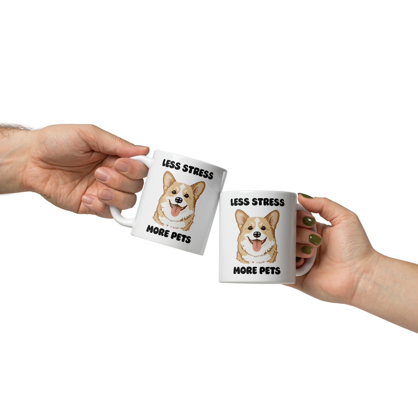 Less Stress, More Pets Corgi Mug