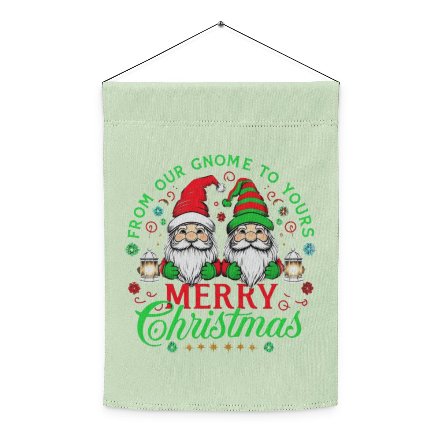 “From Our Gnome to Yours – Merry Christmas” Garden Flag