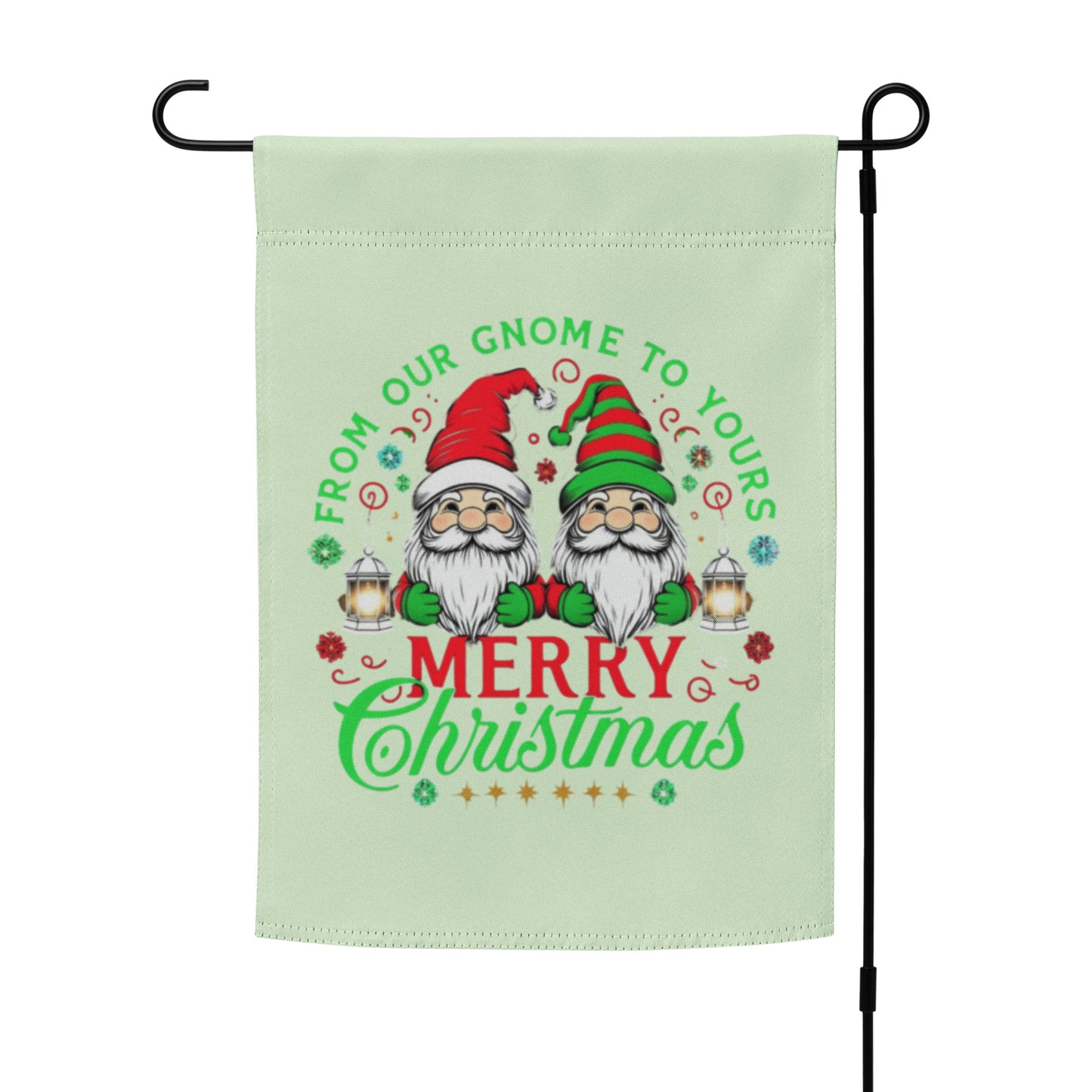 “From Our Gnome to Yours – Merry Christmas” Garden Flag