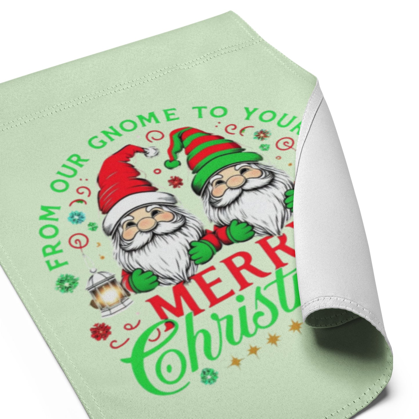 “From Our Gnome to Yours – Merry Christmas” Garden Flag